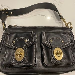 Coach Shoulder Bag with Brass Details